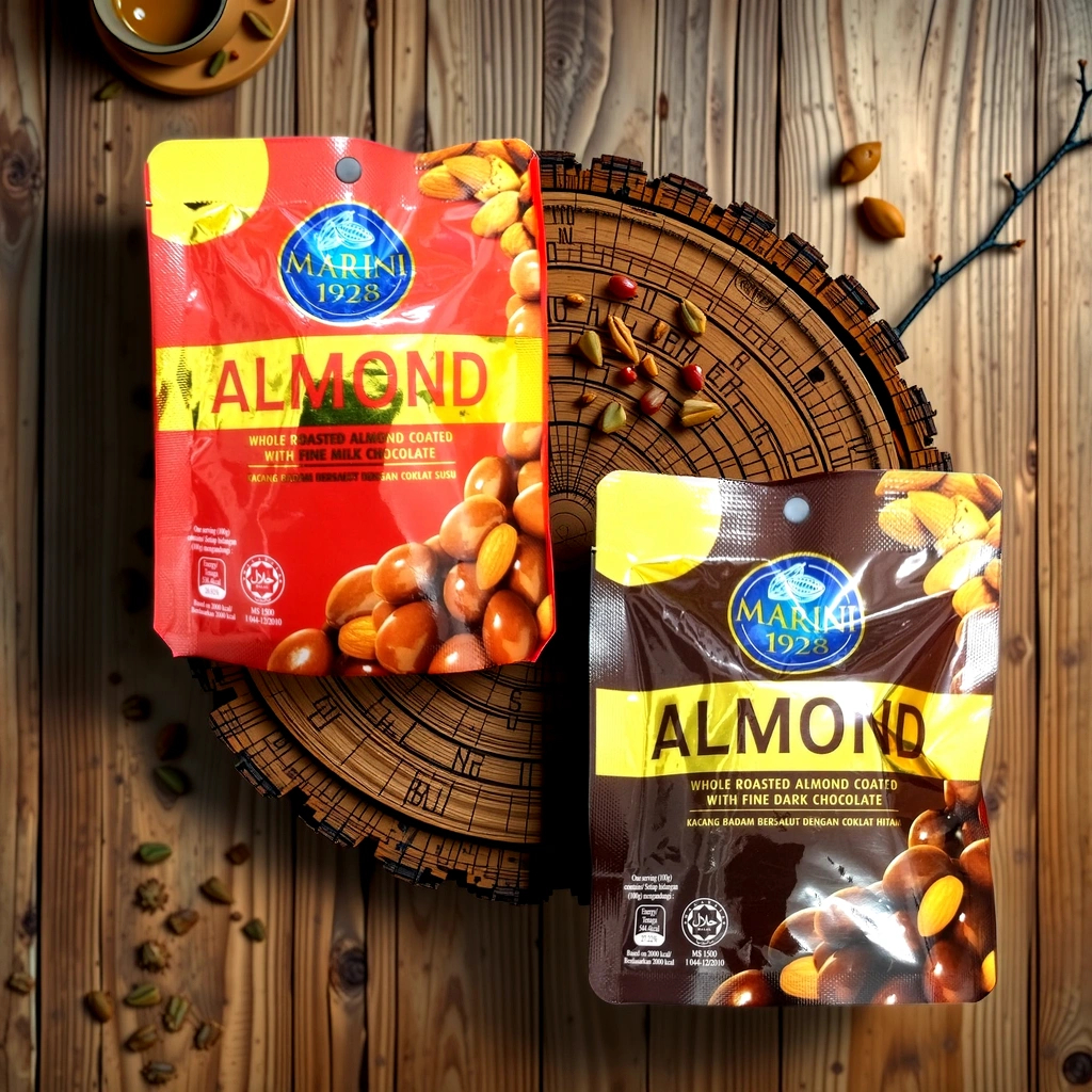 ? [MARINI 1928] Chocolate Coated Almonds – Milk & Dark Chocolate | Whole Roasted Almond Snack