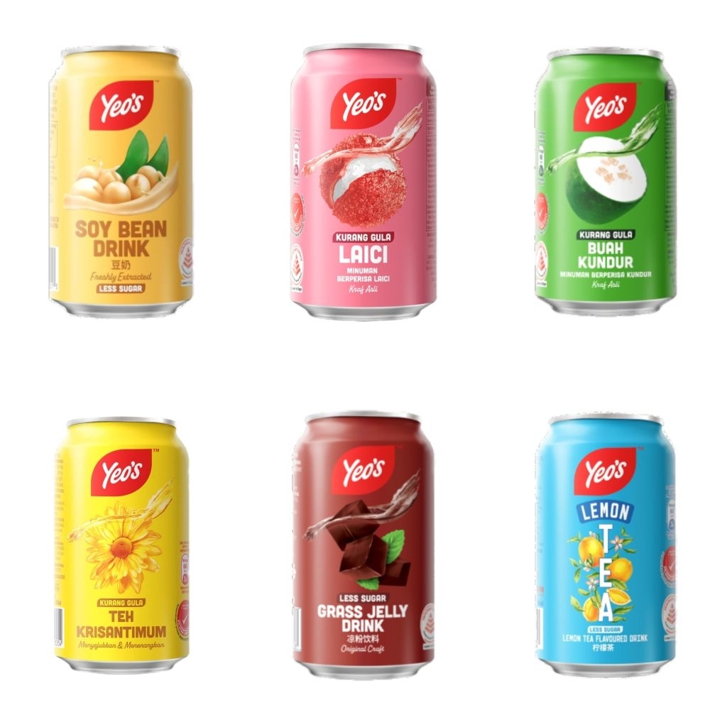 [TKM] Yeo's Drink Assorted Flavoured (300ml x 4 Cans)
