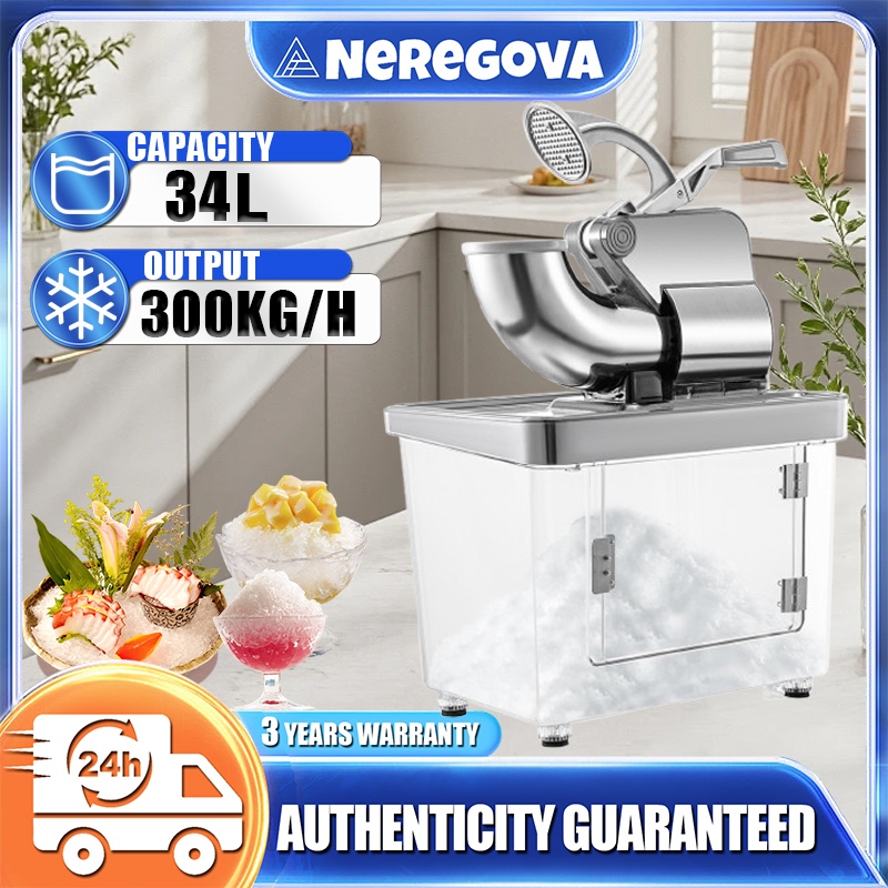 5 Years Warranty❄️34L Commercial ice shaver machine/mesin abc elektrik/Ice Crusher/cendol maker