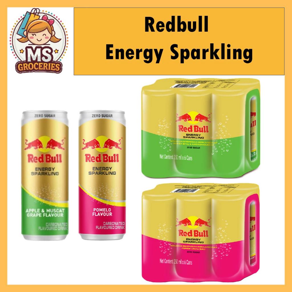 Red Bull Energy Sparkling Drinks 250ml Apple/Pomelo