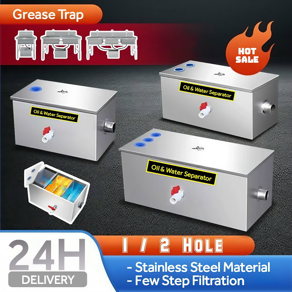 Grease Trap Kitchen Perangkap Minyak Grease Interceptor Water Oil Separator Filter Kitchen Waste Water penapis minyak