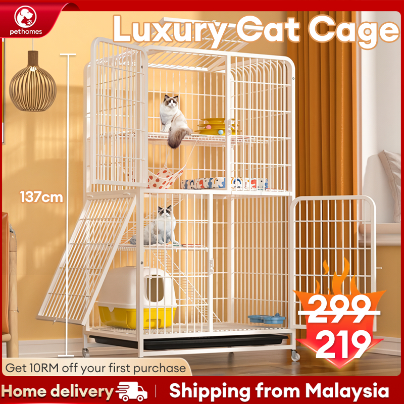 Cat Cage Sangkar Kucing Besar Cat Cage Large Rumah Kucing Besar Murah 2 3 Tingkat 4 Level Pets Cages Cat Villa