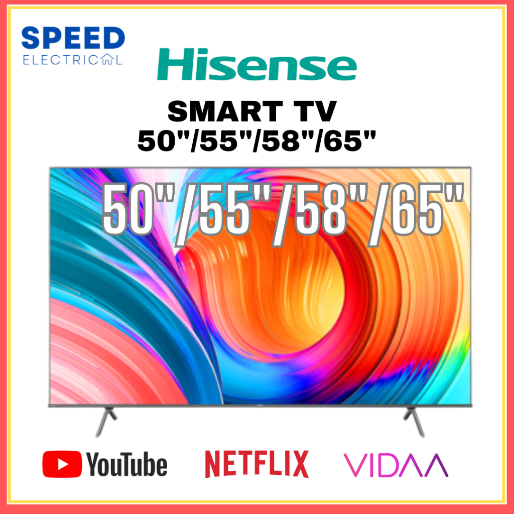 [SABAH ONLY] HISENSE SMART TV 50" 55" 58" 65" 75" 50A4Q 55A6Q 58A7Q 65A6Q 65Q6Q 75Q6Q 智能电视 QLED TV YOUTUBE NETFLIX