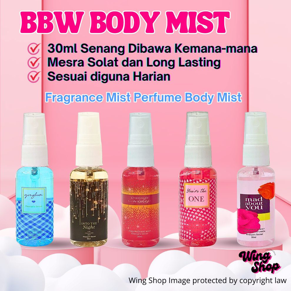 30ml BBW Body Mist Women Fragrance Spray Perfume Body Mist Perempuan Body Spray Perfume Minyak Wangi
