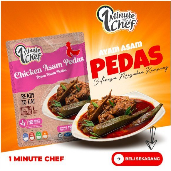 1 Minute Chef Asam Pedas Ayam Ready To Eat