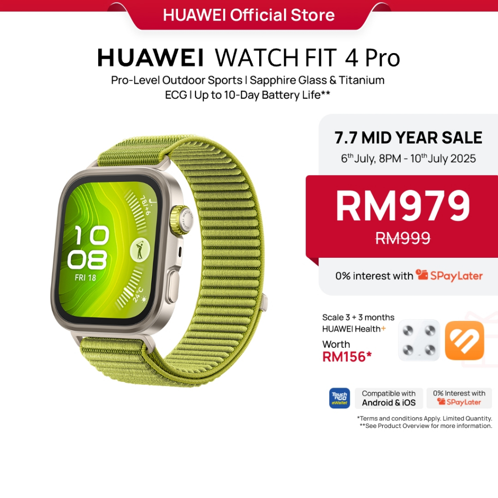HUAWEI WATCH FIT 4 Series Smartwatch | Pro-Level Outdoor Sports** | ECG**| Up to 10-day Battery Life