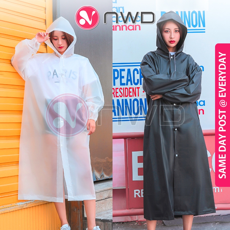 《 》Raincoat Waterproof EVA Unisex Outdoor Jacket Poncho Rainsuit Baju Hujan 雨衣 NWD
