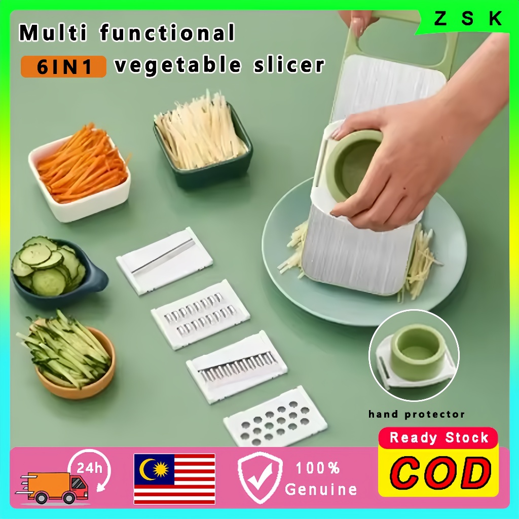 5in1 Multi-Functional Vegetable Slicer Kitchen Cutter Stainless Steel | Shredder Grater Peeler Tool  vegetable cutter切菜器
