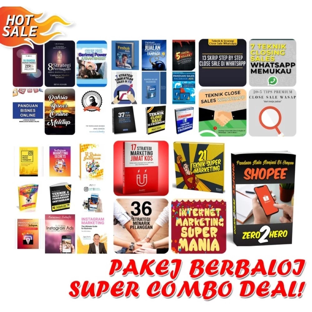 [C404] EBOOK - Koleksi Panduan Bisnes Online - Facebook FB Ads, Instagram , Whatsapp , Pemasaran Marketin