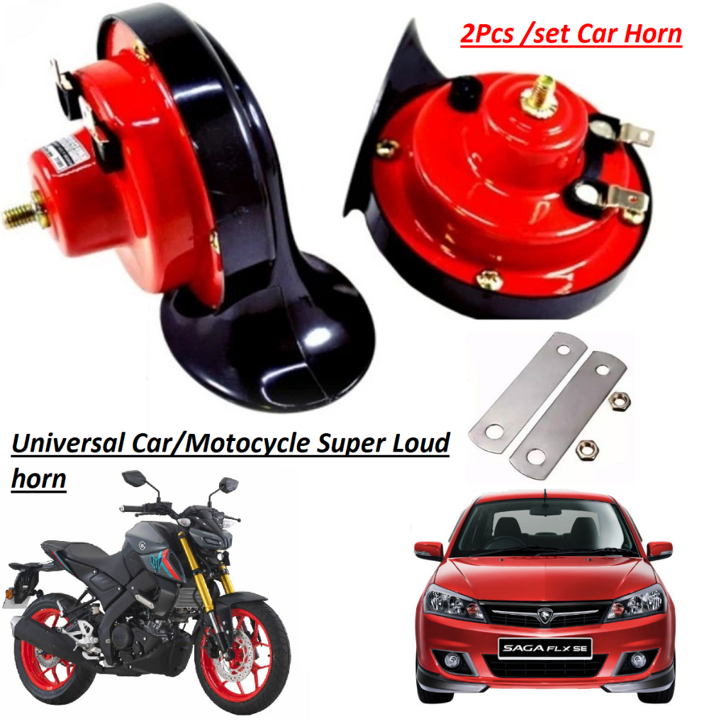 Car Horn Loud Waterproof Snail Horn 120db Honk Bm Motosikal Siput Hon Kereta