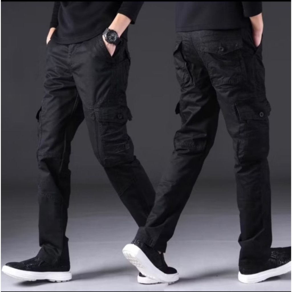 Seluer 100% Cotton Straight Cut(Dkis) 6 Pokets Pants Worker Pinggang Belt Premium Quality size 28-40 Fast delivery