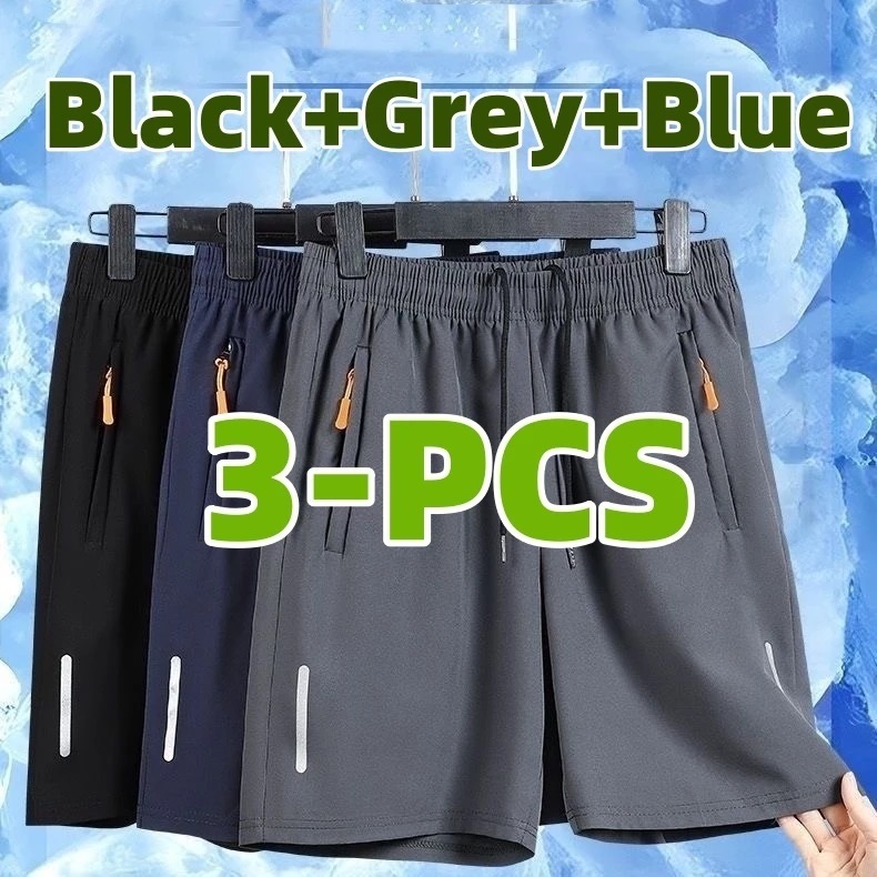 COD with zipper pocket ice silk shorts fast furious shorts Plus Size sports beach shorts for men
