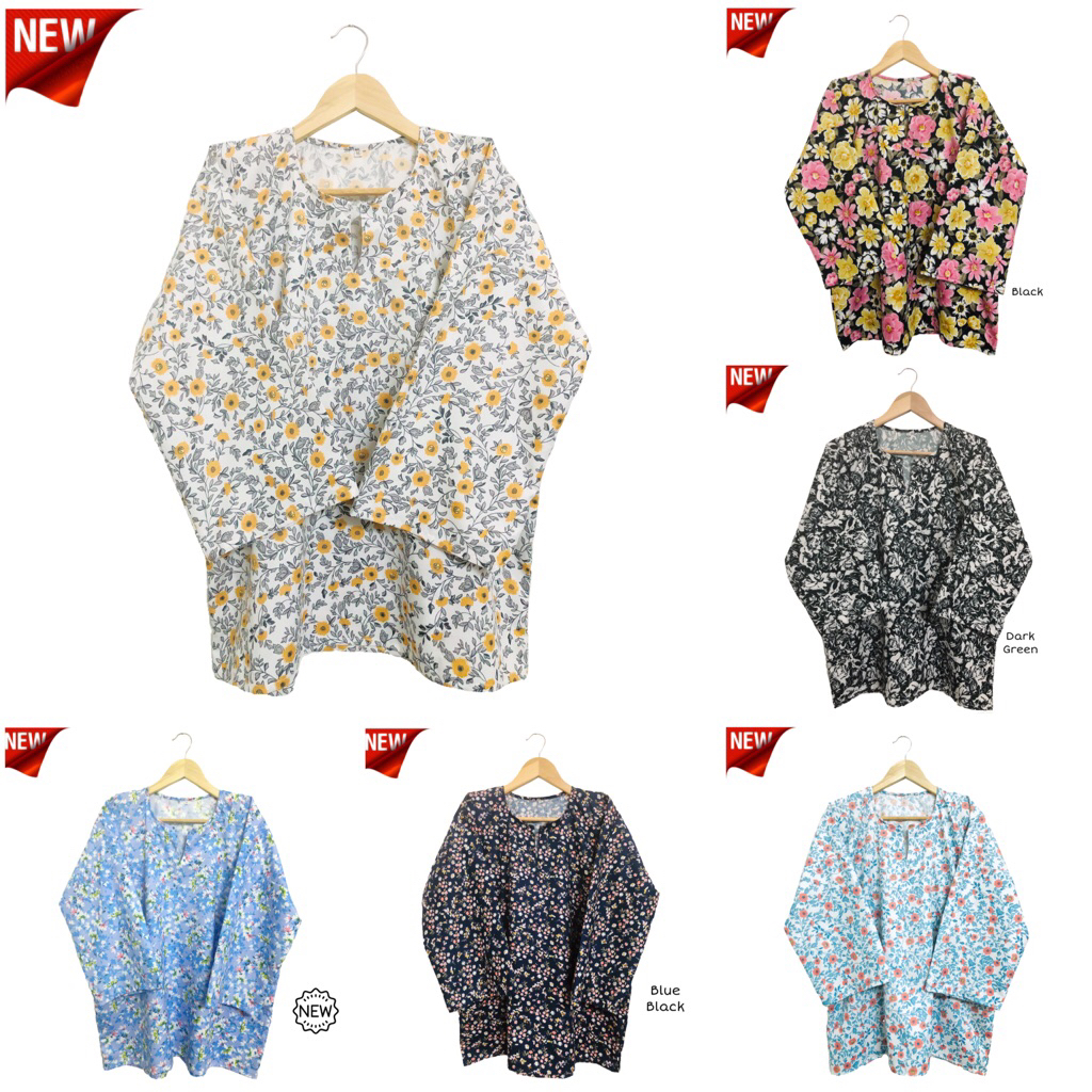 READYSTOCK Baju Kedah Cantik OPAH, MAK, SAYA. M / Top Floral Blouse