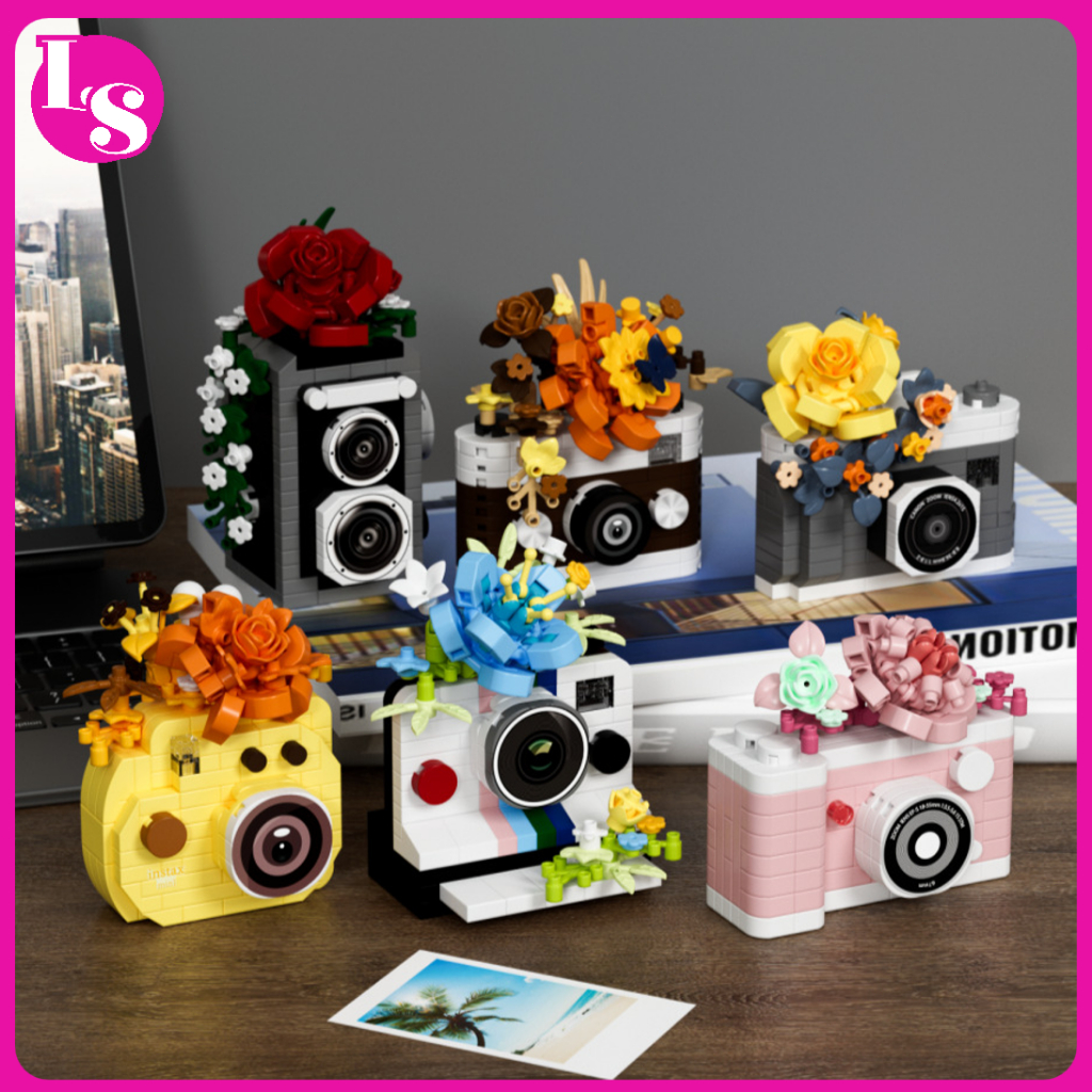 6 Model Blok Kamera Vintage Blok Kamera Polaroid Mainan Kanak-Kanak Set Binaan Bijak Hadiah/Present