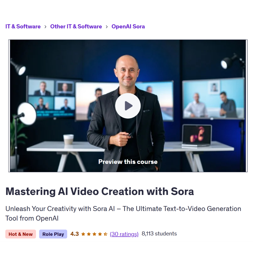 Make Ai Video Course - Mastering AI Video Creation with Sora