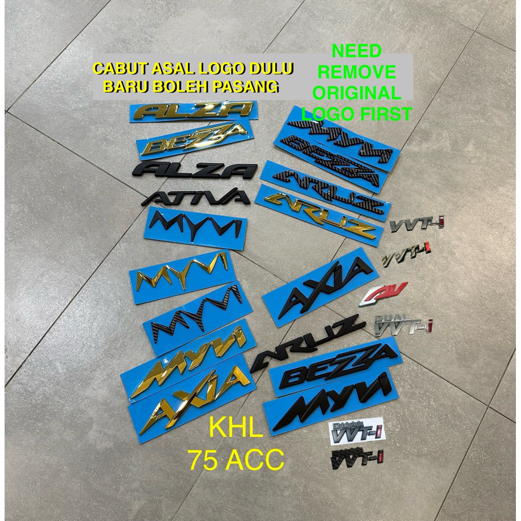 Emblem myvi alza axia bezza aruz aruz ativa glossy matte black