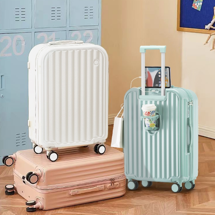 TIYFIY Travel bags with Cup Holder & USB Charger Luggage 18/20/24/28Inch(Suitcase,Trolley,Bagasi Luggage,Beg Bagasi,行李箱)