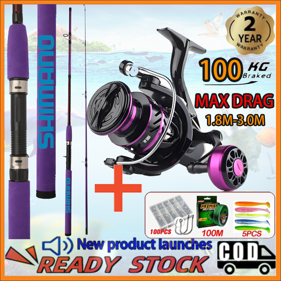 Fishing Rod Set Spinning Rod Fishing Set Combo Reel Joran Pancing 1 Set Reel BC Surf Reel Jigging Pantai