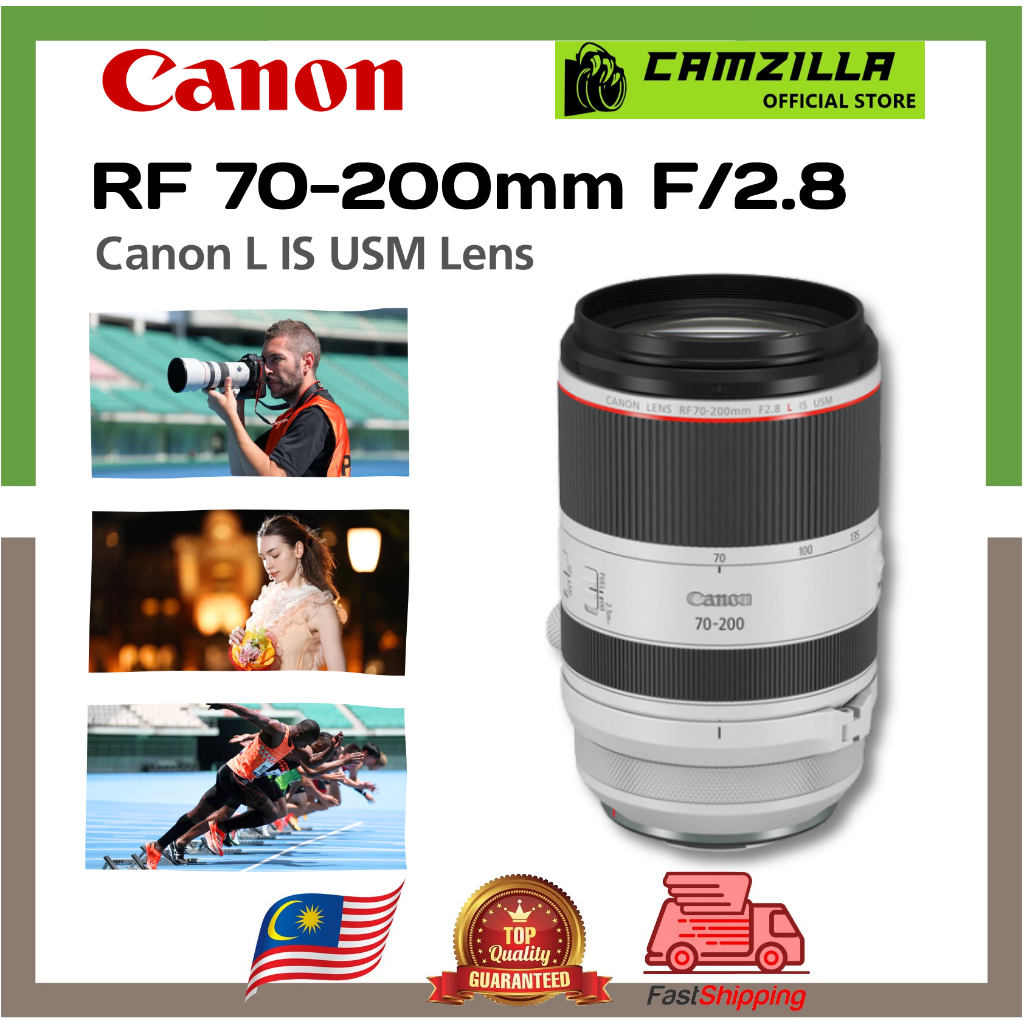Canon RF70-200mm F2.8 L is USM Lens, Telephoto Zoom Lens, Compatible with EOS R Series Mirrorless Cameras, White