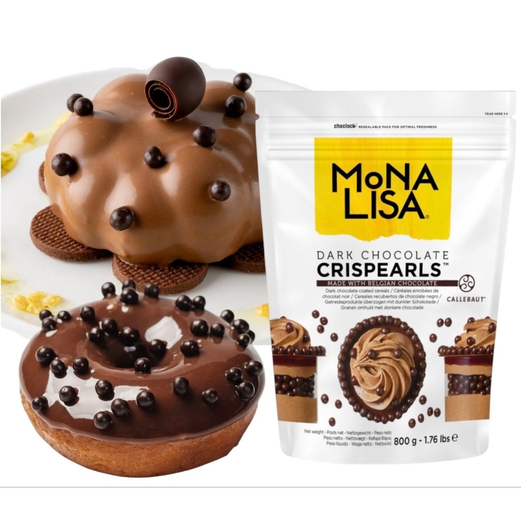 MoNA LISA – Dark Chocolate Crispearls 800g, 100g Halal