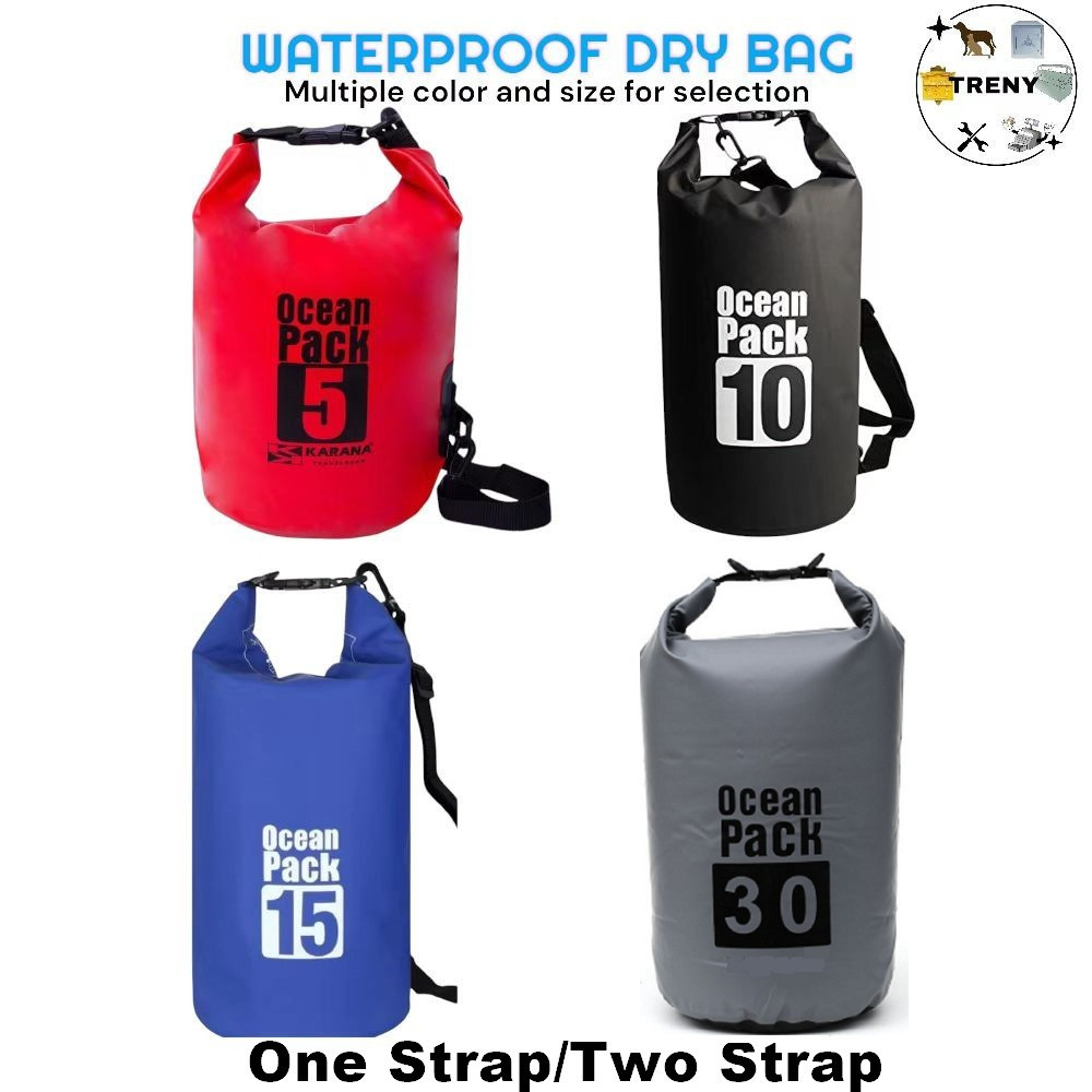 Ocean Pack Waterproof Dry Bag (5L/10L/15L/20L) Strap Fishing Outdoor Backpack Swim Camping Beg Kalis