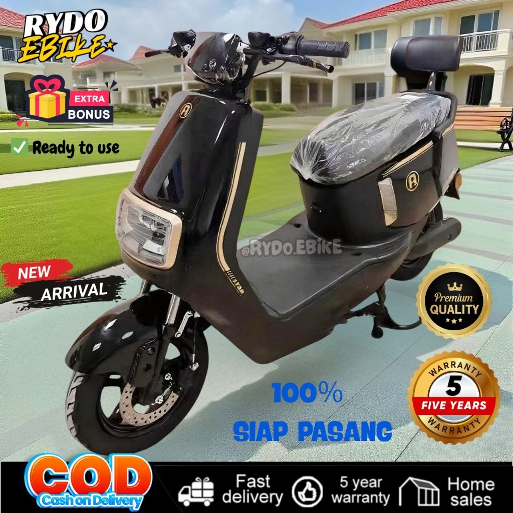 🔥 2025 New Model 100% Siap Pasang H1 1500W Electric Bike E-Scooter | 60KM/H | 48V/60V Battery | Escooter Malaysia