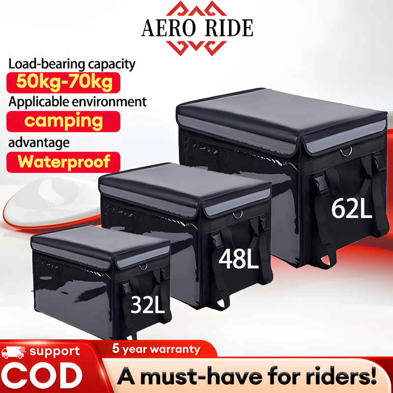 food delivery bag 32L/48L/62L delivery bag motorcycle water proof Penghantaran Makanan Sling Bag Insulation bag 外卖箱