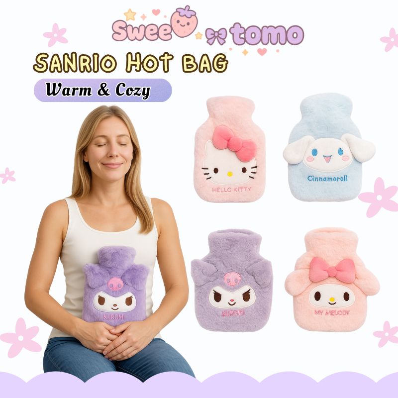 Sweetomo Hello Kitty Plush Hot Water Bag Hot Pillow Warm Water Bag Hot Bag Water Beg Air Panas Period Hot Water Bag 暖暖包