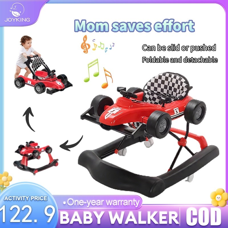 COD Baby Walker  Foldable with Music Sound walker baby Height Adjustable Safety 嬰兒學步車