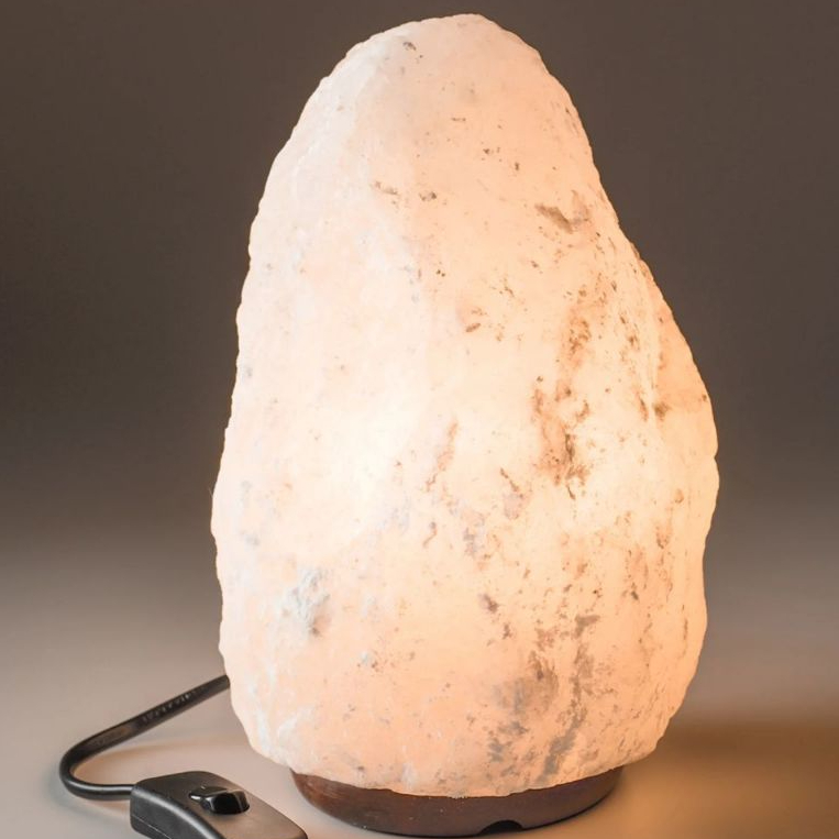 Himalayan White Salt Lamp Rock Original Full Set Included Wire & Bulb Lampu Garam (3-10kg