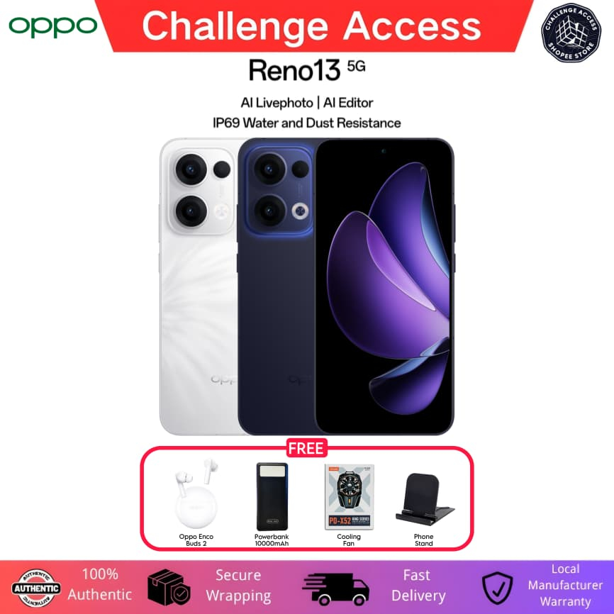 OPPO Reno13 5G Smartphone | 12GB+256GB | IP69 Water Resistance | AI Livephoto | AI Editor | 5600mAh l OPPO Malaysia