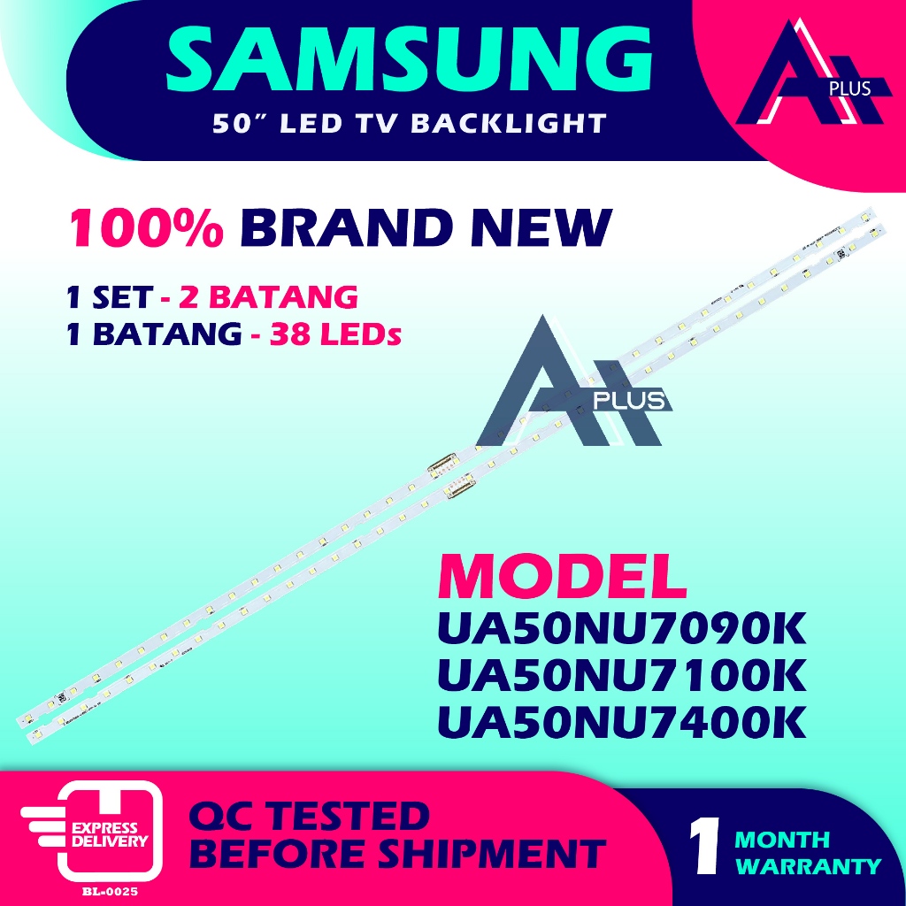 UA50NU7090K / UA50NU7100K / UA50NU7400K SAMSUNG 50" LED TV Backlight 50 INCH Lampu TV samsung