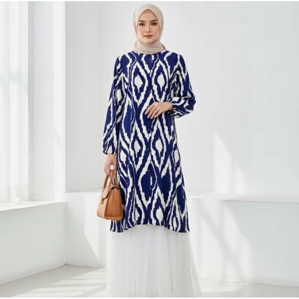 KOD 1 BLOUSE MUSLIMAH?LABUH BERCORAK BUNGA??