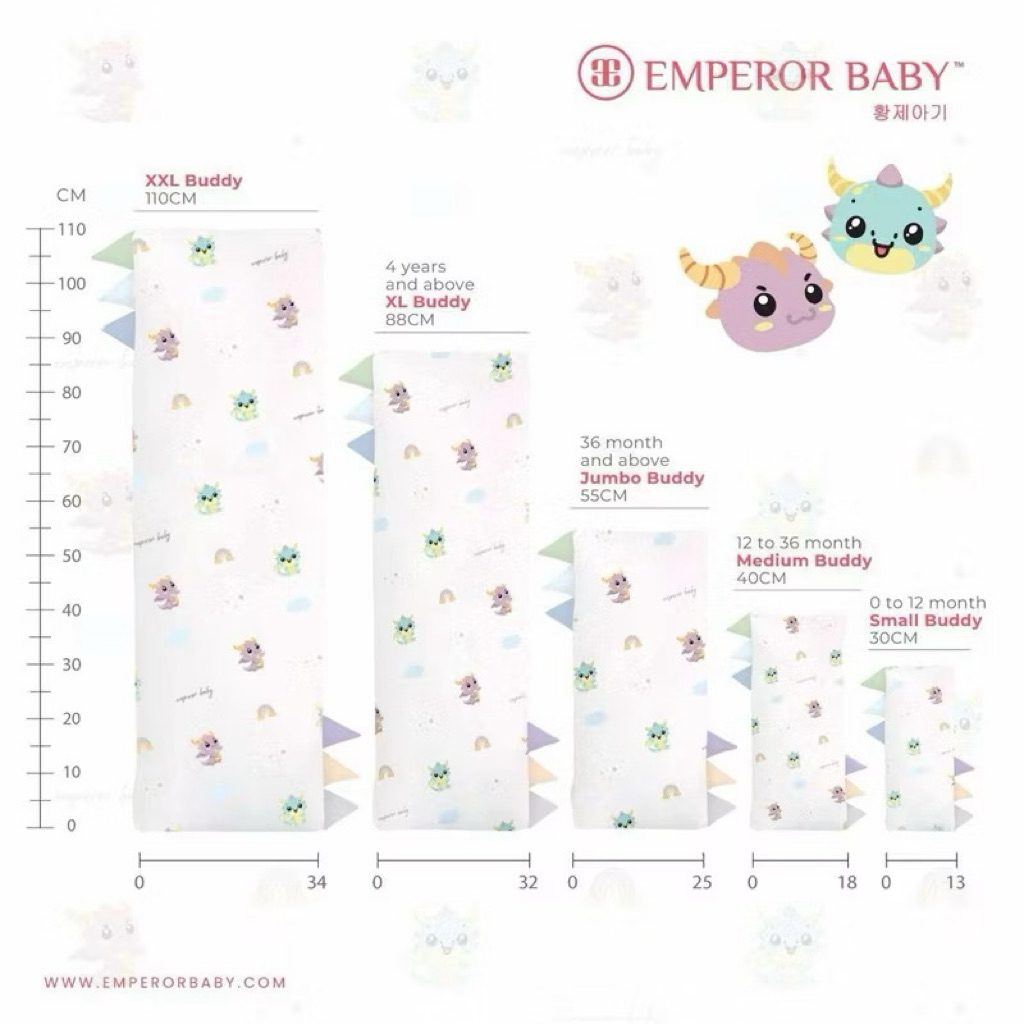 EMPEROR MARSHMALLOW PILLOW (DRAGON / POLAR PENGUIN) Baby Adult Cooling Pillow