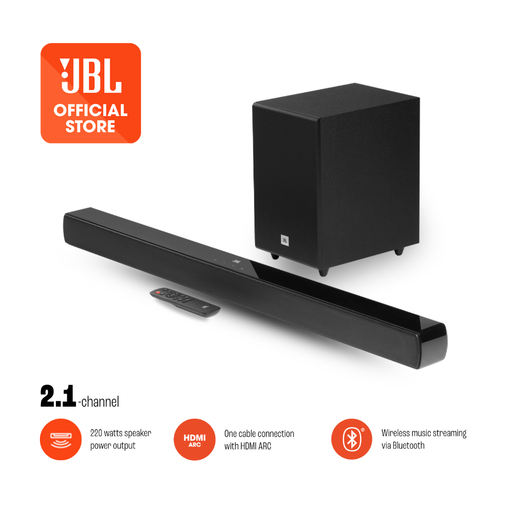 JBL Cinema SB170 2.1 Channel Soundbar With Wireless Subwoofer | Dolby Digital | Extra Deep Bass