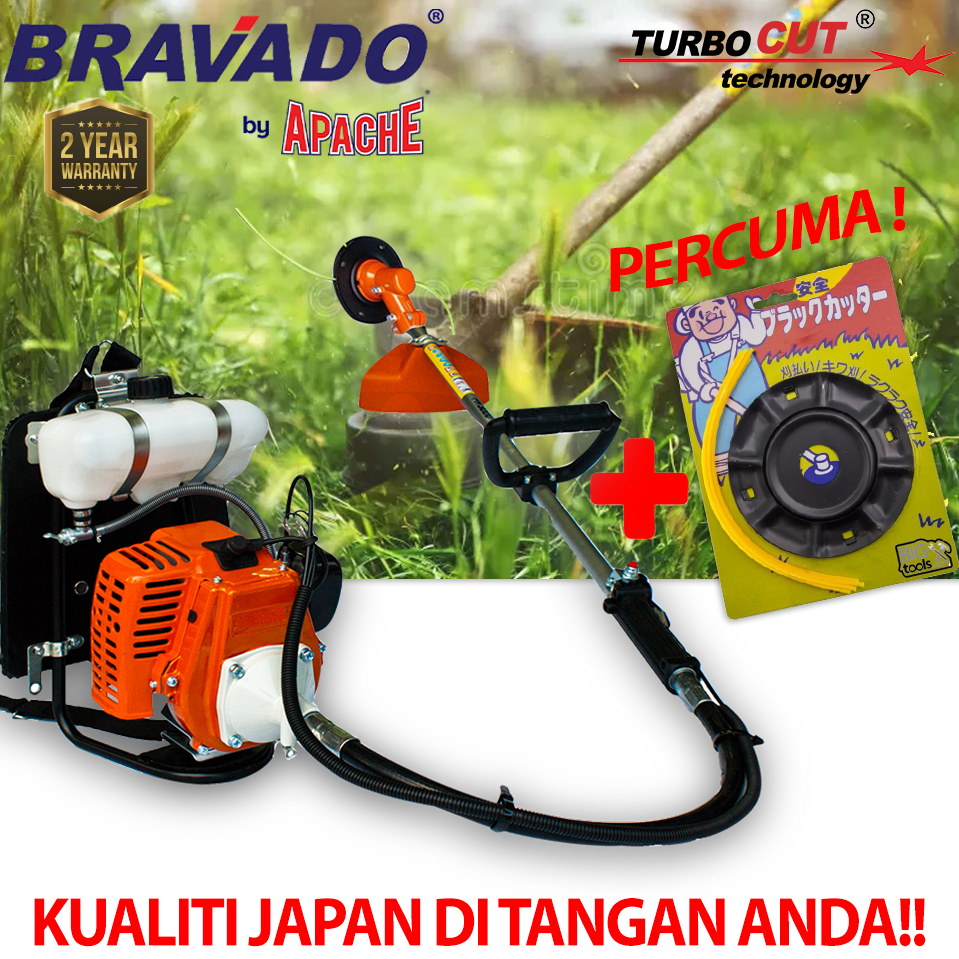 BRAVADO/WINAS SuperCUT® BG328 | 32.8cc Super Heavy Duty Garden Trimmer | Brush Cutter | Grass Mesin Potong Rumput Kebun