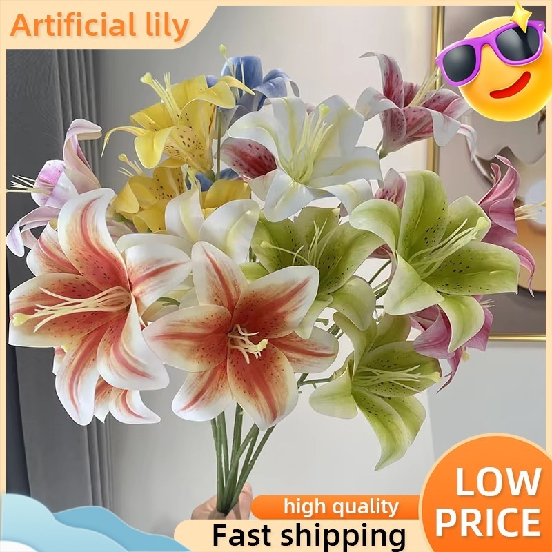 5Pcs Artificial Lily Flowers Indoor Decoration Flower Set Small/Big
