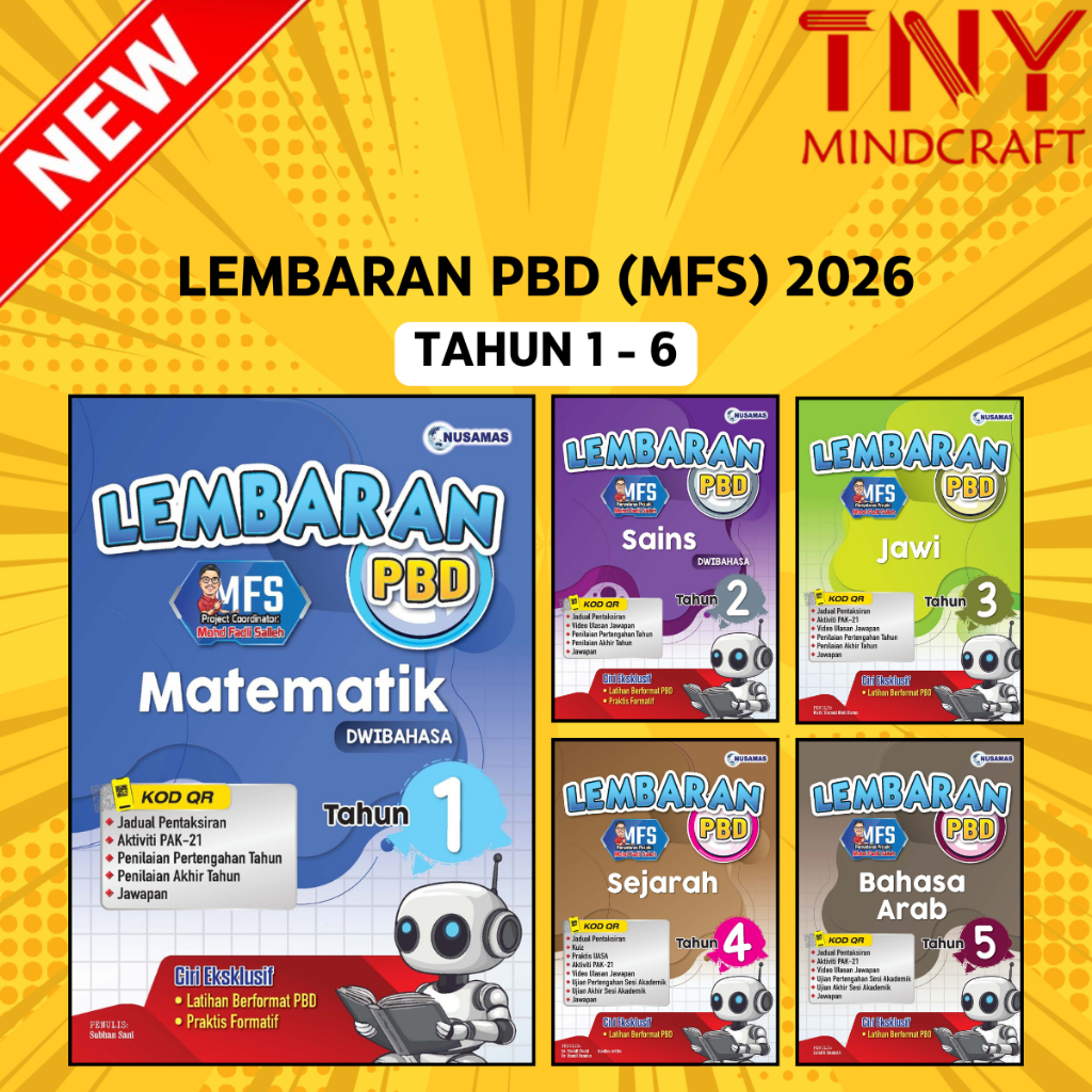 [TNY] Nusamas: TOPIKAL LATIHAN【LEMBARAN PBD 2026】EN. MOHD FADLI SALLEH【Tahun 1 - Tahun 6】Matematik DWIBAHASA