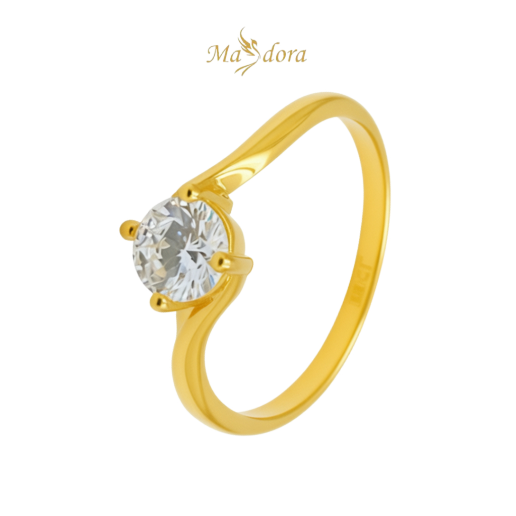 MASDORA KL Cincin Solitaire Mona (C) (Emas 916) Engagement