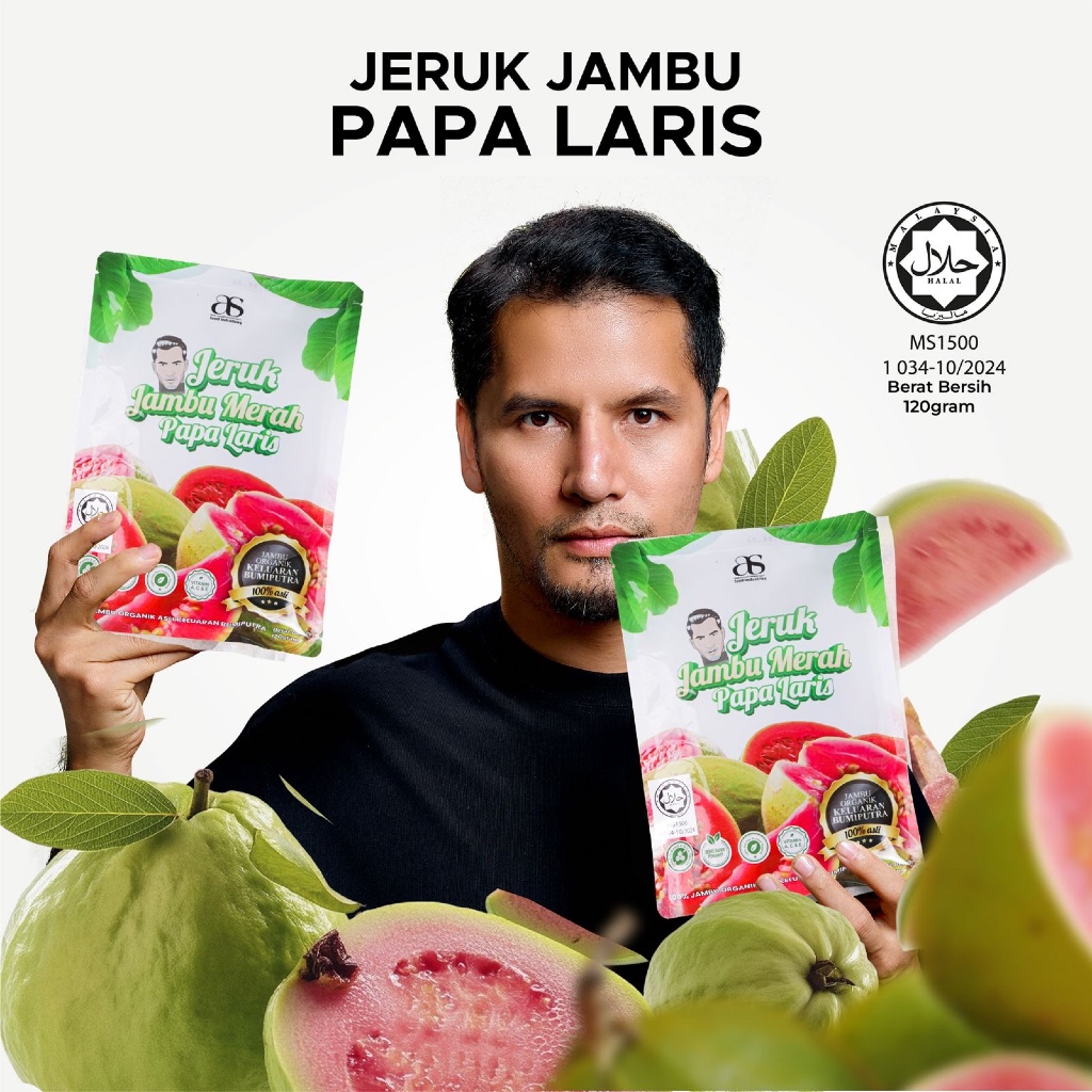JERUK JAMBU PAPA LARIS JAMBU ORGANIK (Beli 4 Pack Percuma 1 Bekas Makanan)