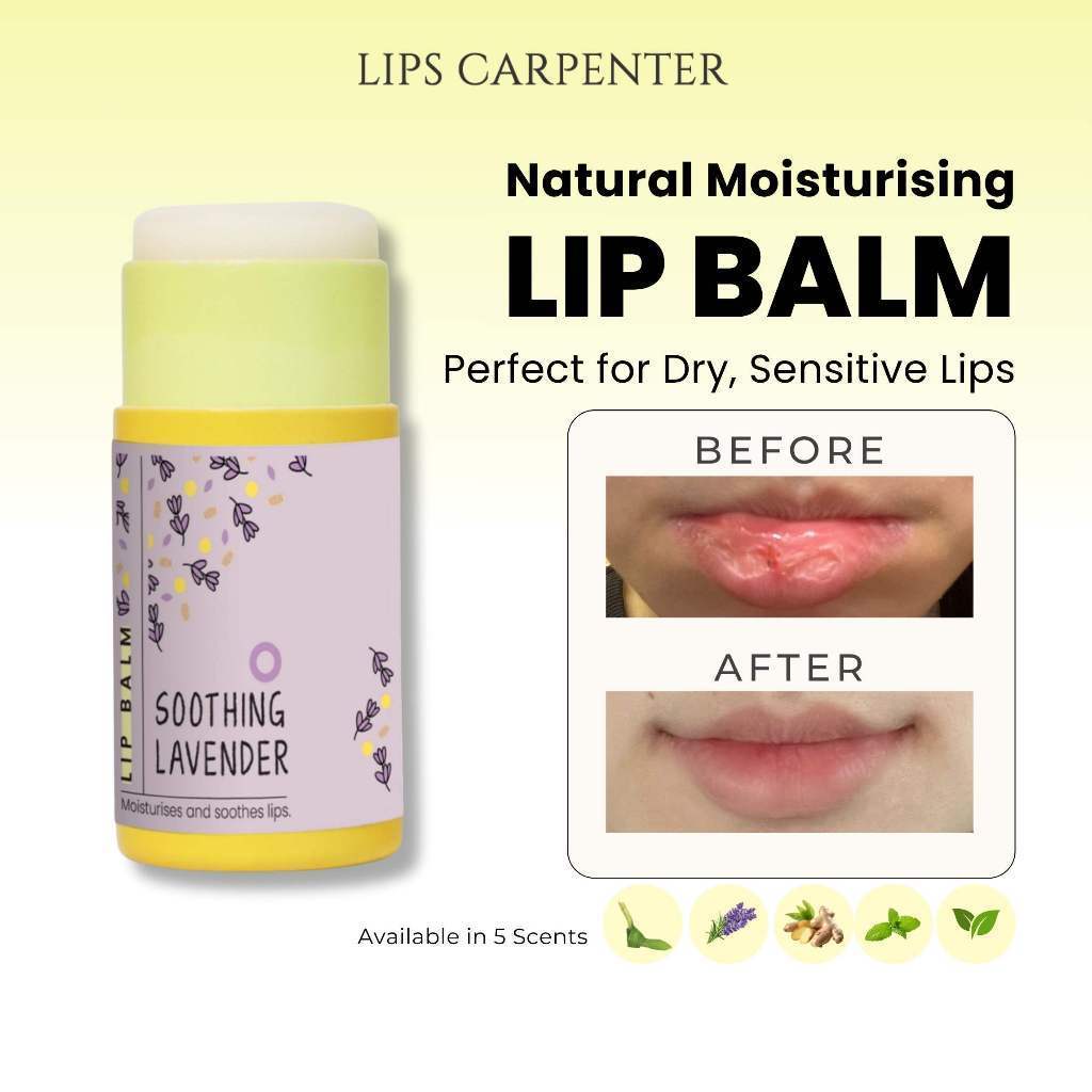 Lips Carpenter [Ready Stock] Moisturising Lip Balm 6g - Lip Treatment Eco-friendly Lip Balm Dry Lips