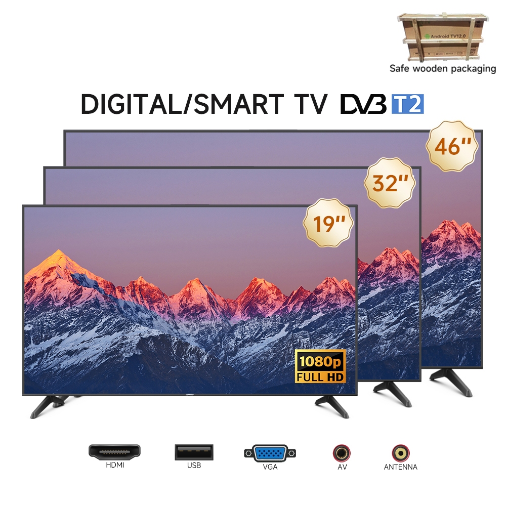 22 24 inch Digital TV DVB-T2 Smart TV 32 43 50 inch 4K TV HDR Bluetooth TV MYTV YouTube Netflix