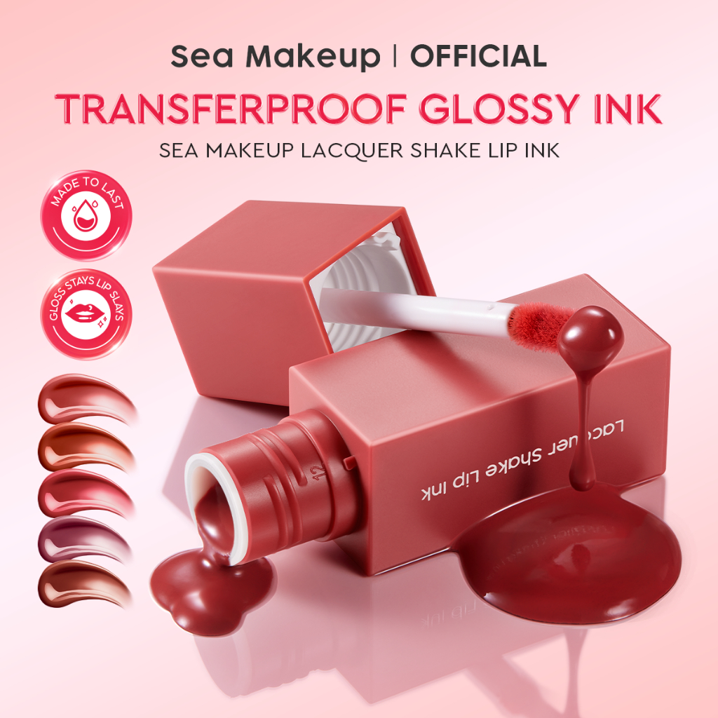 Sea Makeup Lacquer Shake Lip Ink Longlasting lip ink – Glossy Finish Liquid Lipstik Liquid Lipstick