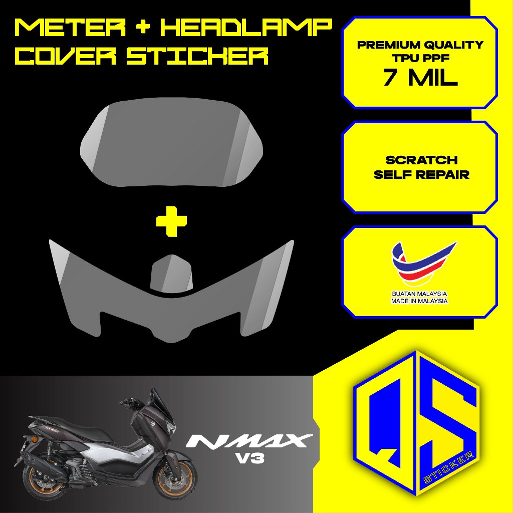 Yamaha Nmax V3 2025 Meter Tinted Headlamp Tinted Screen Protector PPF TBU 7mil