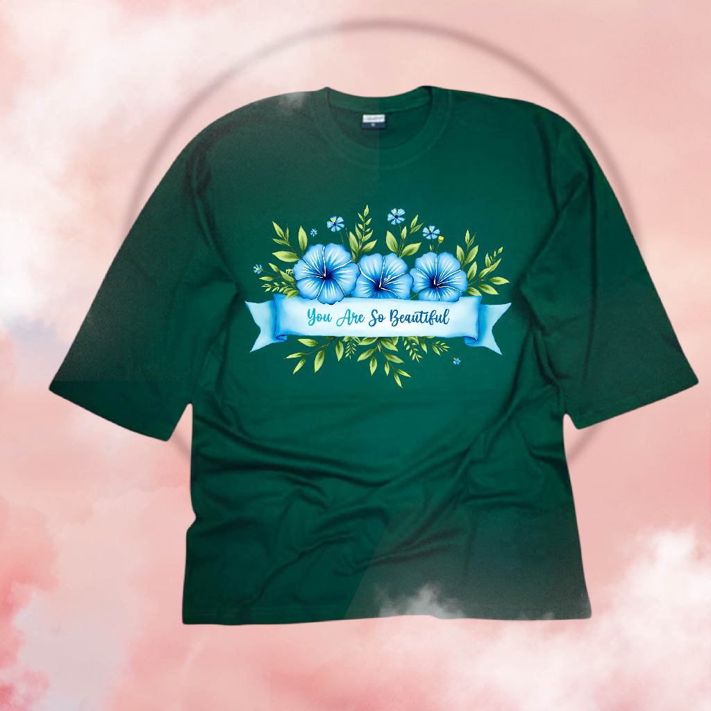 T-Shirt Lengan 3 Suku /Plus size/ 2XL-6XL 100% COTTON Women Clothing dtf printing