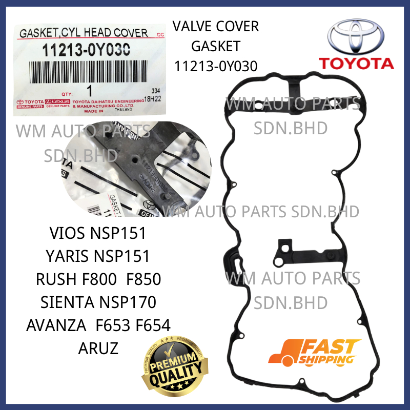『WM』TOYOTA AVANZA F653 VIOS YARIS  NSP151 RUSH F800 ARUZ VALVA COVER GASKET 11213-0Y030
