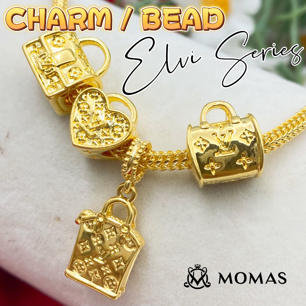 MOMAS Masdora Bead 5D ELVI Bag/ELVI -  High End Design Emas 916 Beads Beg 3D Masdora Bead Enamel Emas 916 Charms 916