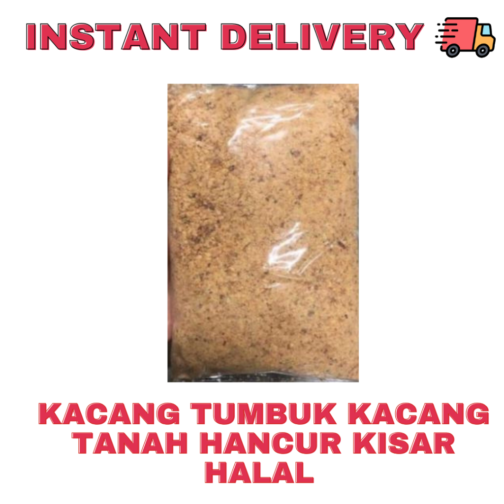 INSTANT DELIVERY-KACANG TUMBUK KACANG TANAH HANCUR KISAR HALAL 500GRAM 1PACK/KACANG MESIN HALUS