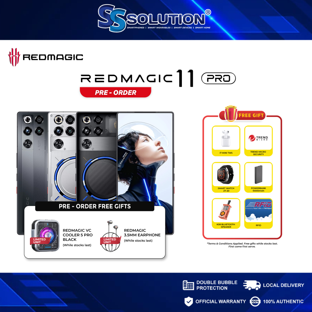 REDMAGIC 11 PRO (12GB / 16GB RAM + 256GB / 512GB ROM) I Snapdragon 8 Elite Gen 5 I 7500mAh Battery