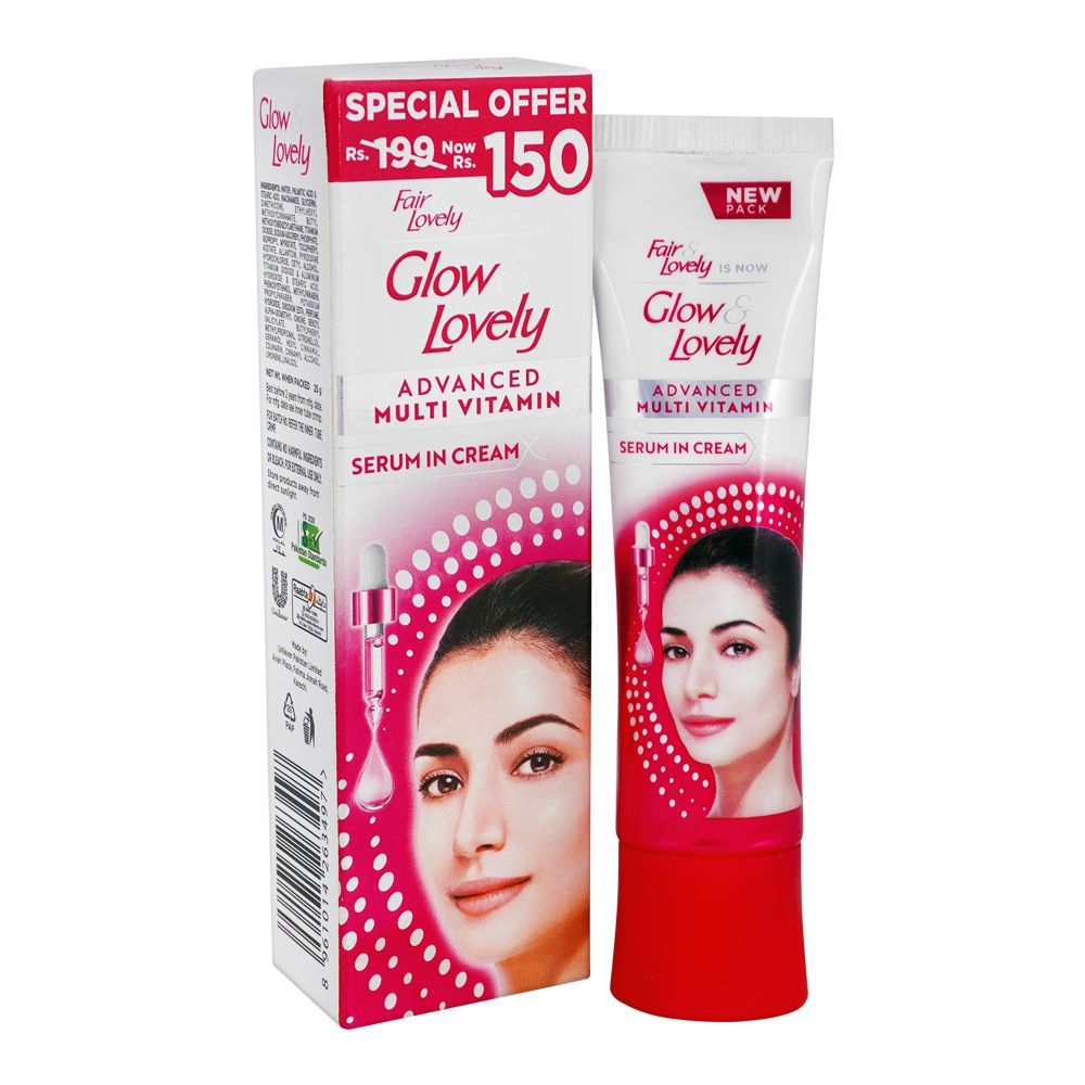 100% Original, Fair & Lovely Advanced Multi  Vitamin Serum In Cream Glow  & Lovely Cream 25g & 50g